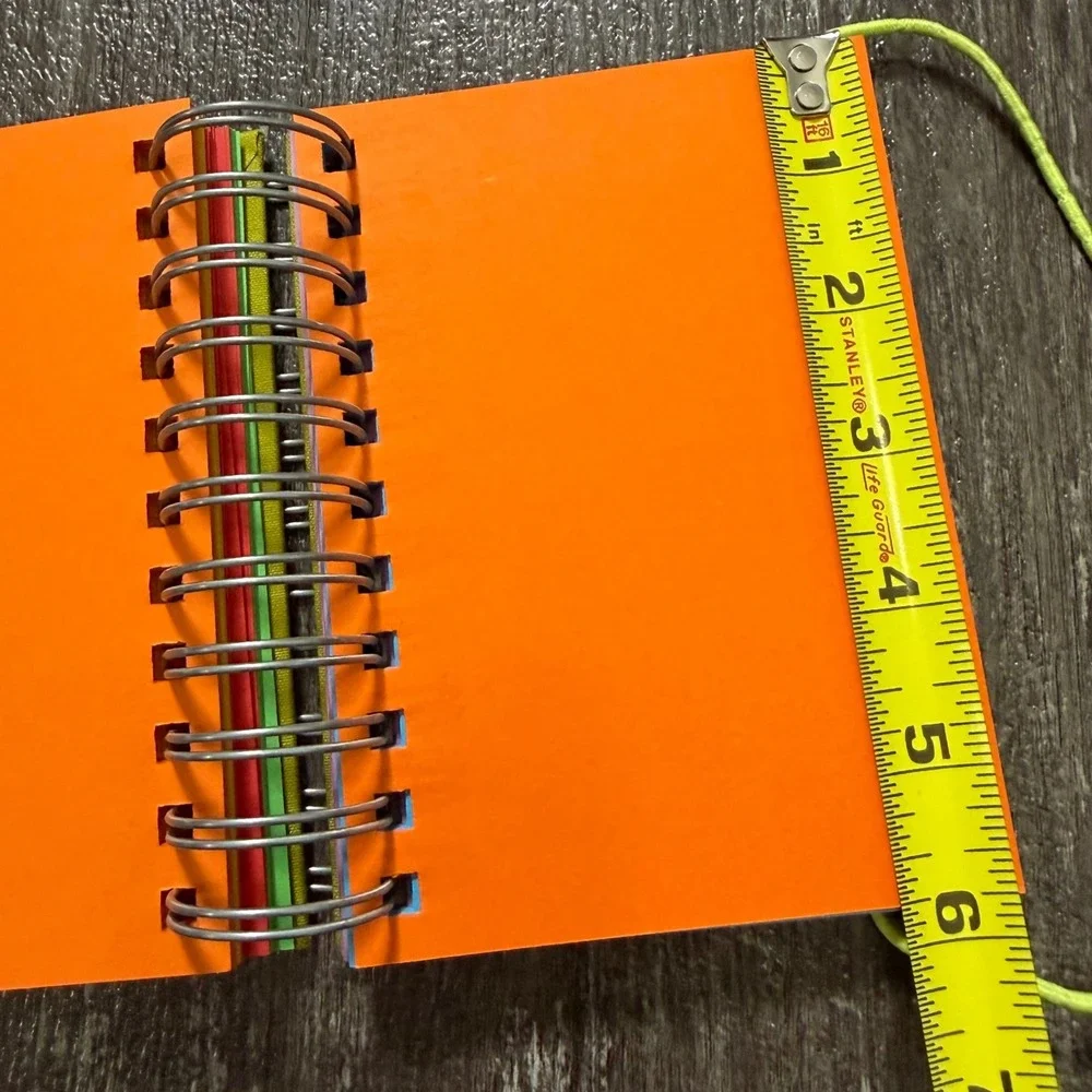 Papyrus Mini Notebook Unisex Small Lime Green Rainbow Color Block Spiral Journal